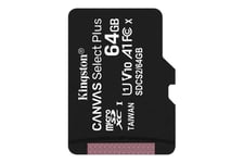 Kingston Canvas Select Plus - flashhukommelseskort - 64 GB - microSDXC UHS-I