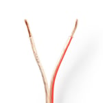 Nedis Højtaler Kabel | 2x 2.50 mm² | CCA | 100.0 m | Runde | PVC | Gennemsigtig | Folie