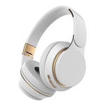 HUAI Wireless Headphones Bluetooth 5.0 Headset Foldable Stereo Adjustable Earphones With Mic for Android IOS (Color : White)