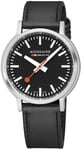 Mondaine MST.41020.LBV.2SE Stop2Go Sort/Læder Ø41 mm
