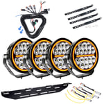 Extraljus Strands Siberia Night Ranger 7 - Rund / 18 cm / 80W, 4 st - Komplett paket