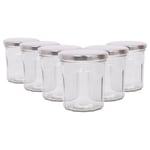 Argon Tableware Glass Jam Jars with Lids - 310ml - Pack of 6