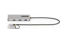 StarTech.com USB-C Multiport Adapter w/Attached USB-C to USB-A Dongle, Dual HDMI (4K30Hz/1080p60Hz), 3x USB-A, Mini Laptop Docking Station, Travel Dock, 1.3ft/40cm Cable - Dual Display M1/M2 MacBook/Windows/Chrome (167B-USBC-MULTIPORT) - dockingstation -