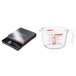 Heston Blumenthal Precision by Salter 1140A HBBKDR Digital Kitchen Scales - Premium Compact Baking & Pyrex Glass Measuring Jug, Transparent, 1 Litre