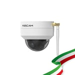 FOSCAM Caméra IP extérieure motorisée D4Z WiFi 4 mégapixels 1080P antivol Couleur Blanc
