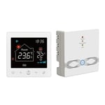 Smart termostat, trådlös kontroll, programmerbar uppvärmning., Svart-Temperaturkontroll