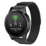 Armband Milanese Garmin Fenix 6S Svart
