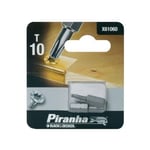 Black & Decker X61060 2x Piranha T10 25mm Torx Head Hex Shank Screwdriver Bits