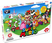 Winning Moves Super Mario and Friends 500 Piece Jigsaw Puzzle Game, piece together Mario, Luigi, Yoshi, Bowser and Toad, gift and toy for ages 10 plus