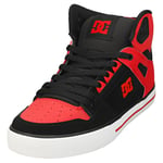 DC Shoes Pure High-top Wc Mens Red Black Casual Trainers - 7.5 UK