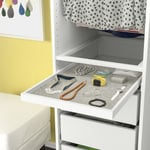IKEA IKEA KOMPLEMENT utdragbart hyllplan med lådmatta, vit/ljusgrå, 50x58 cm, cm 50x58 cm