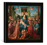 Kunst für Alle 'Encadré Image de Albrecht Dürer Chapelet Impression d'art dans Le Cadre de Haute qualité Photos Fait Main, Lave-Vaisselle, 30 x 30 cm, Noir Mat