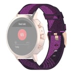 Beilaishi 18mm Stripe Weave Nylon Wrist Strap Watch Band for Fossil Female Sport/Charter HR/Gen 4 Q Venture HR(Grey) replacement watchbands (Color : Purple)