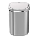 Sensor bin Ninestars 80l Stainless Silver Steel Automatic Touch Free For Kitchen - Touchless Electric Trash Can Waste Dust Bin Infrared Motion Sensors - Intelligent Hygienic Waste Disposal Management