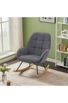 High-Back Linen Upholstered Rocking Chair