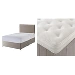 Silentnight Non Storage Divan | Slate Grey | Single with 1400 Eco Comfort Mattress | Firm | Single