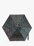 Fulton Tiny 2 Iridescent Leopard Umbrella, Metallic/Multi