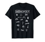 Monopoly Classic Game Piece Icons & Logo T-Shirt