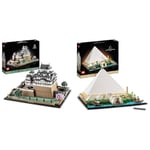 LEGO 21060 Architecture Himeji Castle Set, Landmarks Collection Model Building Kit for Adults & 21058 Architecture Great Pyramid of Giza Set, Home Décor Model Building Kit