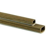 Plasfix 2406-3G Kabelkanal självhäftande, med lock, 2 m 12 x 7 mm, ekfärgad
