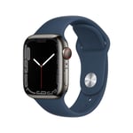 Apple Watch Series 7 OLED 41 mm Numérique Écran tactile 4G Graphite Wifi GPS (satellite) - Neuf