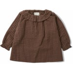 Konges Sløjd Charlise collar shirt – brown check - 18m
