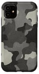 iPhone 11 Gray Vintage Camo Realistic Worn Out Effect Case