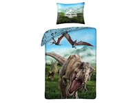 Jurassic World Dinosaurier Sängkläder 2I1 Design - 100 Procent Bomull