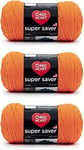 Red Heart Super Saver Lot de 3 – Citrouille – 198 g – Acrylique – 4 moyen (peigné) – 300 m – Tricot, crochet, artisanat et amigurumi