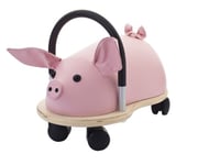 Wheelybug Toddler Wooden Ride-On, Multi-Directional Castor Wheels, Safety Certified Developmental Toy for Outdoor/ Indoor Fun, Small (1 - 3 Years), Pig