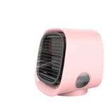 NOBRAND Usb mini fan portable air cooler humidification home office desktops conditioning fan Handheld (Color : Pink)