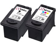 Refilled PG 560XL & CL 561XL Ink Cartridge Combo fit Canon Pixma TS5353a