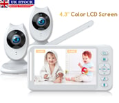Video Baby Monitor 2.4G Wireless with 4.3" LCD 2 Way Audio Talk Night Vision