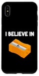 Coque pour iPhone XS Max I Believe in Taille-crayons manuel rotatif Pointe graphite