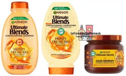 Garnier Ultimate Blends Honey Treasures Shampoo, Conditioner & Hair Remedy Mask