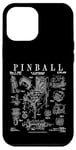 Pinball Arcade Gaming Machine Vintage Gamer Imprimé Brevet Coque pour iPhone 12 Pro Max
