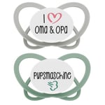 nip ® Napp My Butterfly Green Special Edition, storlek 2 (5-18 månader), mormor & morfar / pruttmaskin