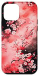 Coque pour iPhone 12 mini Art Japonais Rose Magenta Rouge Fleurs De Cerisier Nature Art