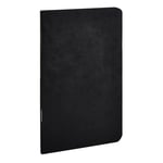 Clairefontaine "Age Bag2 Black Notebook 9X14cm, 96 Sidor/48 Ark, 90 Grams Vitt Papper, Linjerat, Kartongomslag