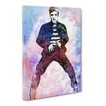 Elvis Presley The Jailhouse Rock In Abstract Modern Art Canvas Wall Art Print Ready to Hang, Framed Picture for Living Room Bedroom Home Office Décor, 30x20 Inch (76x50 cm)
