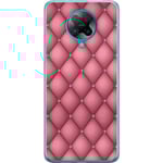 Xiaomi Poco F2 Pro Transparent Mobilskal Exklusivt Rosa Mönster