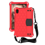Huawei MediaPad M5 Lite 8 honeycomb texture case - Red / Black