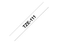 Brother Tze-111 - Standardlim - Svart På Klar - Rulle (0,6 Cm X 8 M) 1 Kassett(Er) Bandlaminat - För Brother Pt-D210, D600, H110  P-Touch Pt-1880, D450, E110, E310, E550, E800, H110, P900