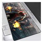 God of War 800x300mm Anime Mouse Pad, Keyboard Mouse Mats, Extended XXL Large Professional Gaming Mouse Mat with 3mm-Thick Rubber Base, for Computer PC,E