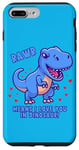 iPhone 7 Plus/8 Plus Rawr Means I Love You In Dinosaur with Big Blue Dinosaur Case