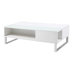 Kostrena - Table basse - 110x60 cm - relevable contemporaine blanche - Selsey