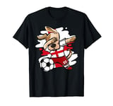 Dabbing Dog England Soccer Fans Jersey English Flag Football T-Shirt