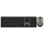 BLUESTORK Silent Office Pack - Ensemble clavier et souris - sans fil - 2.4 GHz - gris métal - boîte