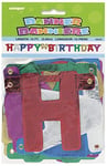 Unique Party - 90300 - Banderole de Lettres - Paillettes - Happy Birthday - 1,4 m