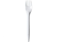 Staples disposable plastic cutlery, 17cm fork, pack of 100 (PP0032)